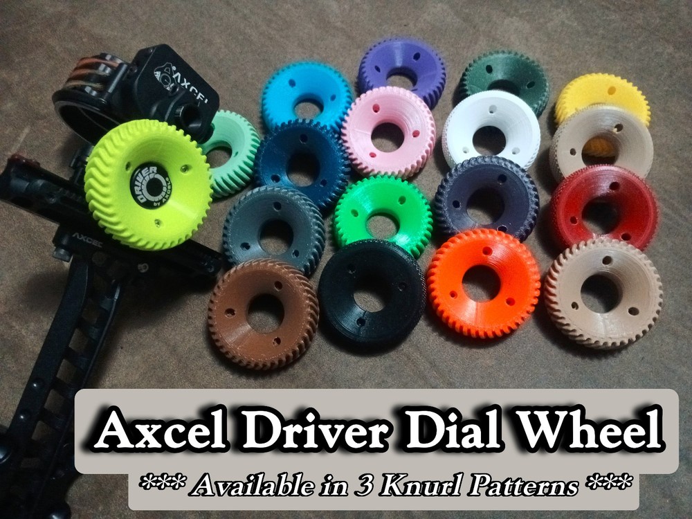 * Dial Wheel Grip  * Fits Axcel Driver Sights - Ergonomical in 3 Knurl Patterns