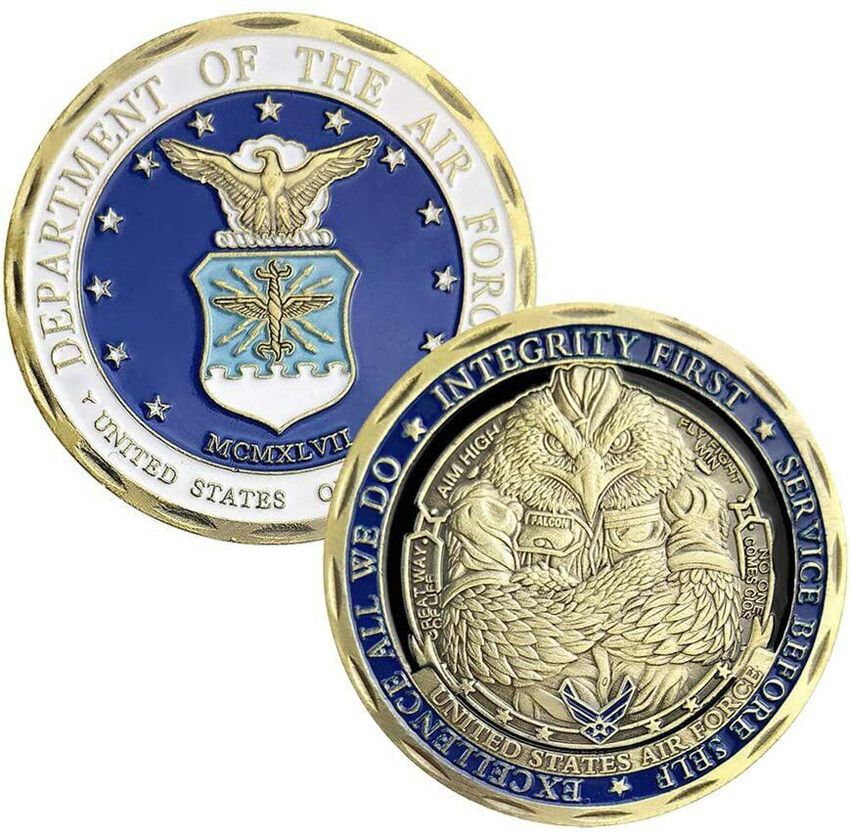 Collection Challenge Coin U.S.AF Core Values Air Force Military Keepsake