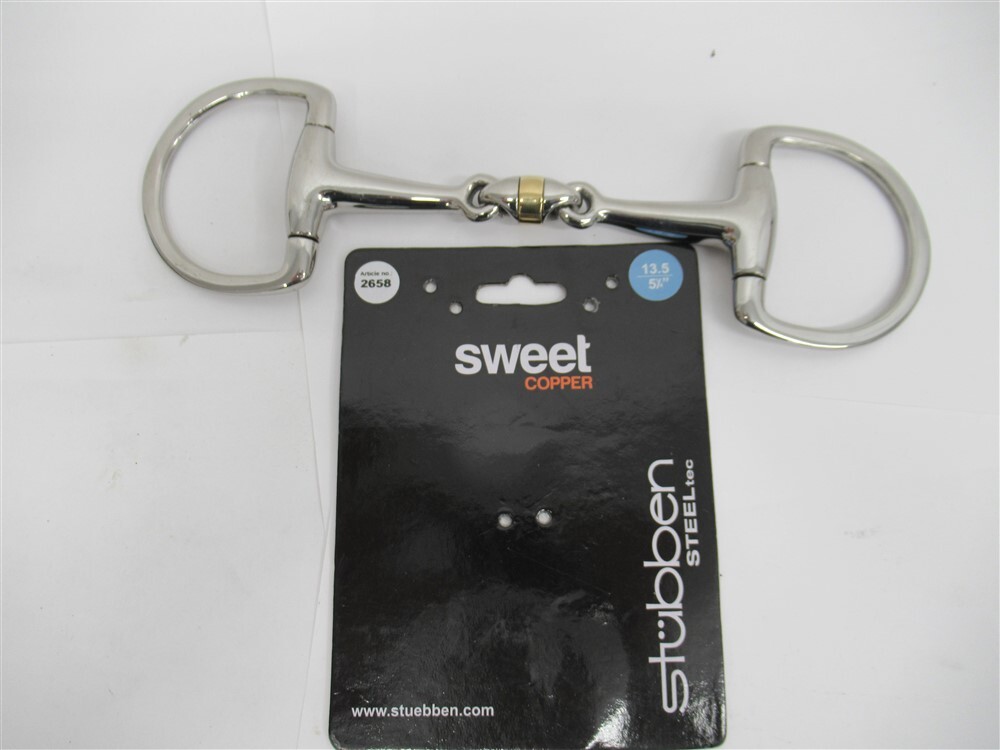 Stubben 2658 , 5-1/4" Sweet Copper Soft-Roll D-Ring Bit Double Broken