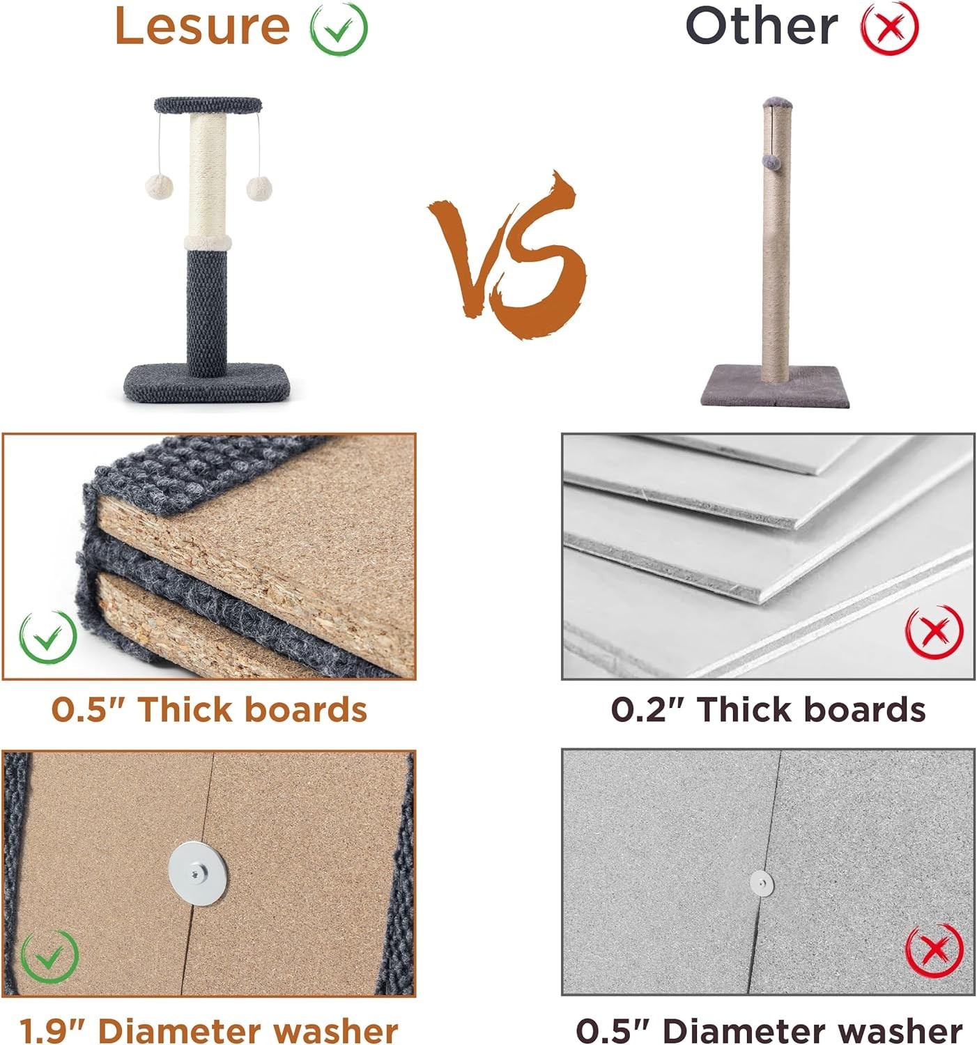 Cat Scratching Post for Indoor Cats - 29in Highly Resistant Carpet Scratch Poles