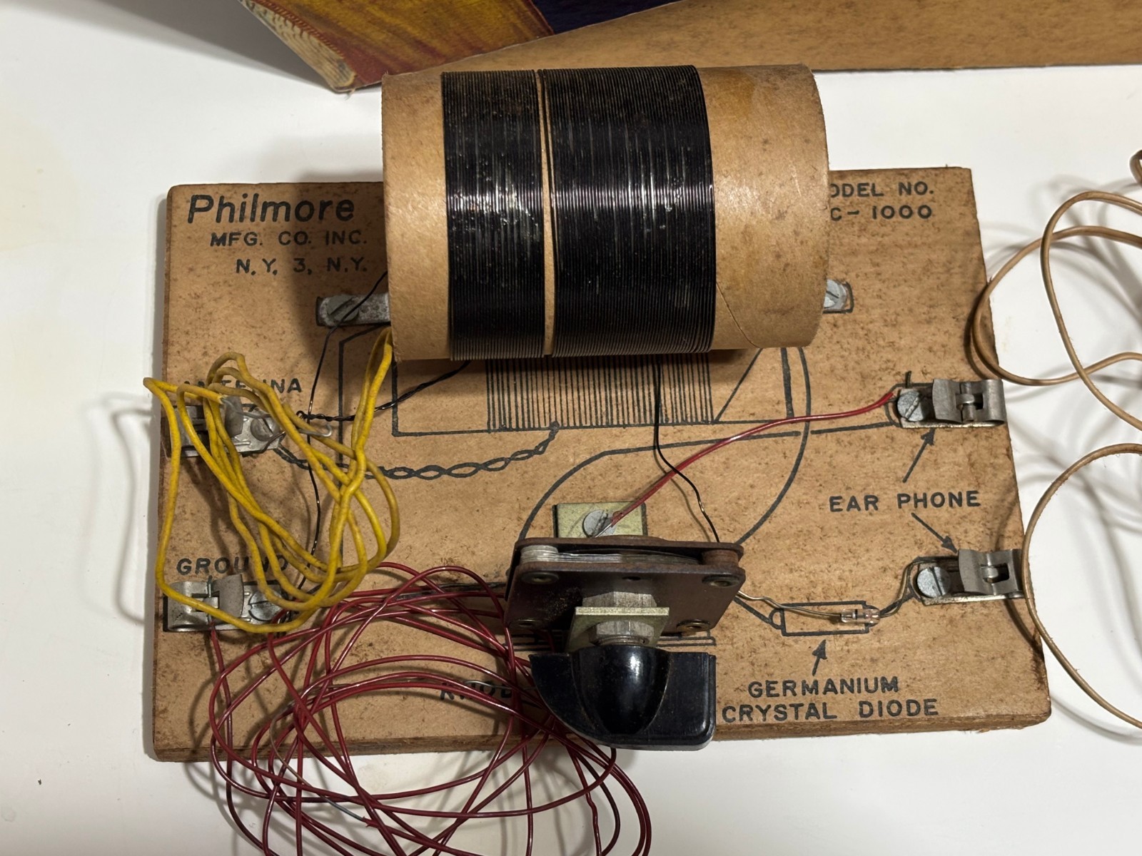 Vtg U.S. COMMAND Space Satellite MOON RADIO box only + PHILMORE VC-1000 SATO Ear