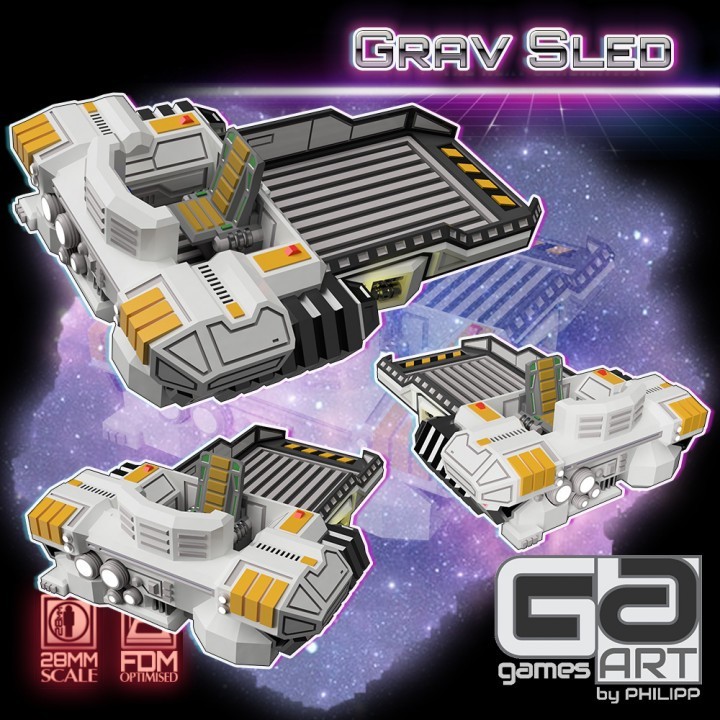 2nd Dynasty 28mm Grav Sled