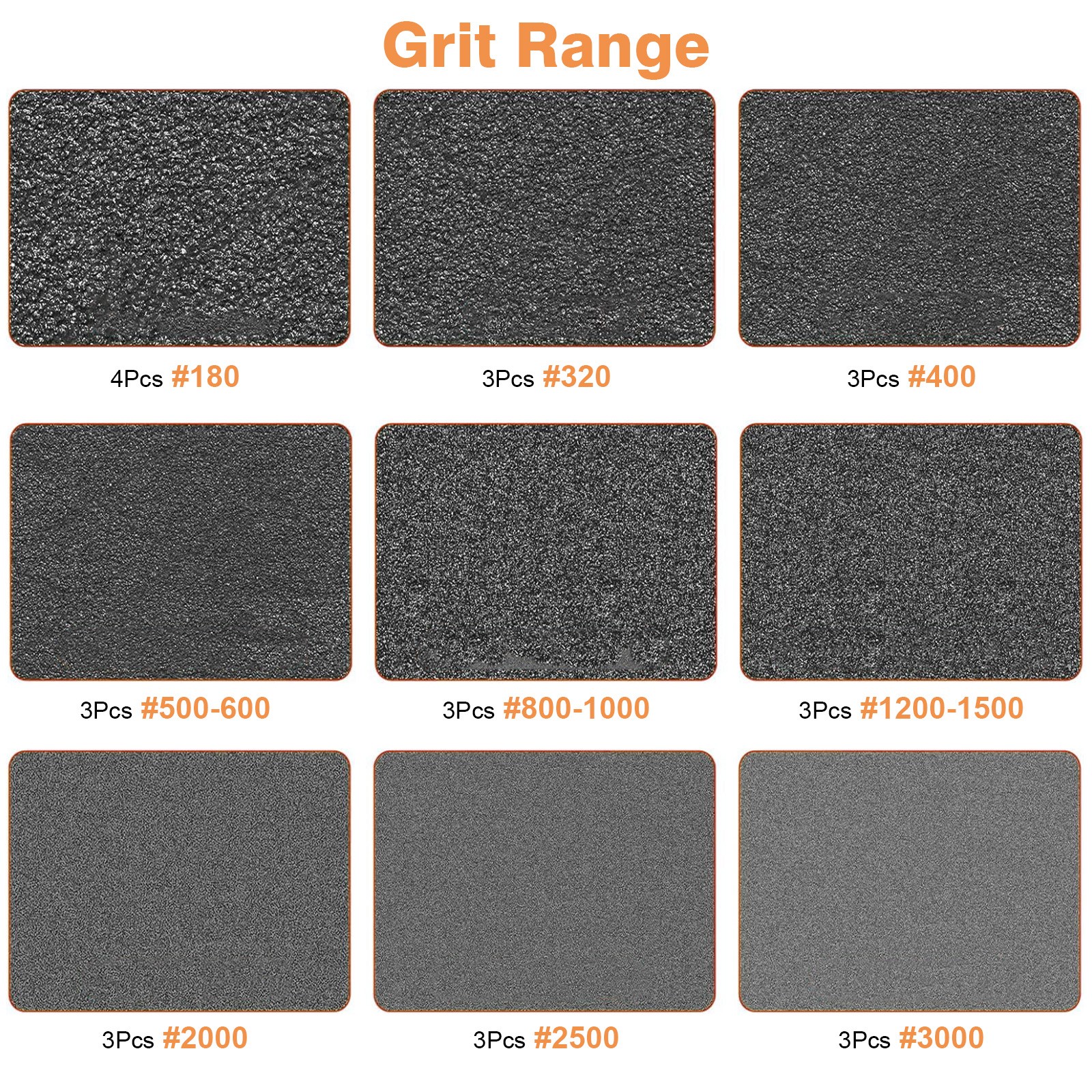 28pcs Sanding Sponge 180-3000 Grit Sandpaper Block Wet Dry Pads for Model Wood