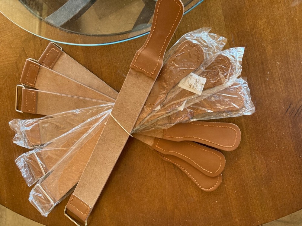 Straight razor strop sharpening strap barber leather new
