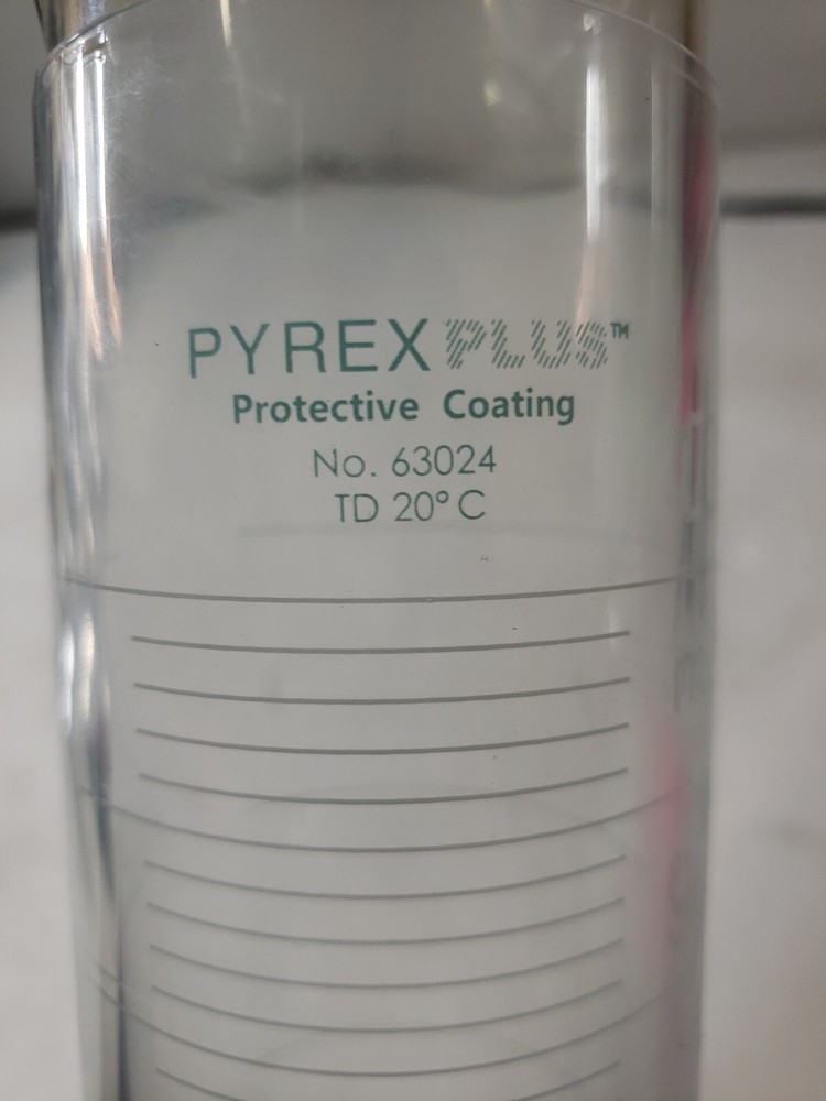 1000 ML PYREXPLUS 63024-1L Cylinder, Single Scale, PVC Coating.