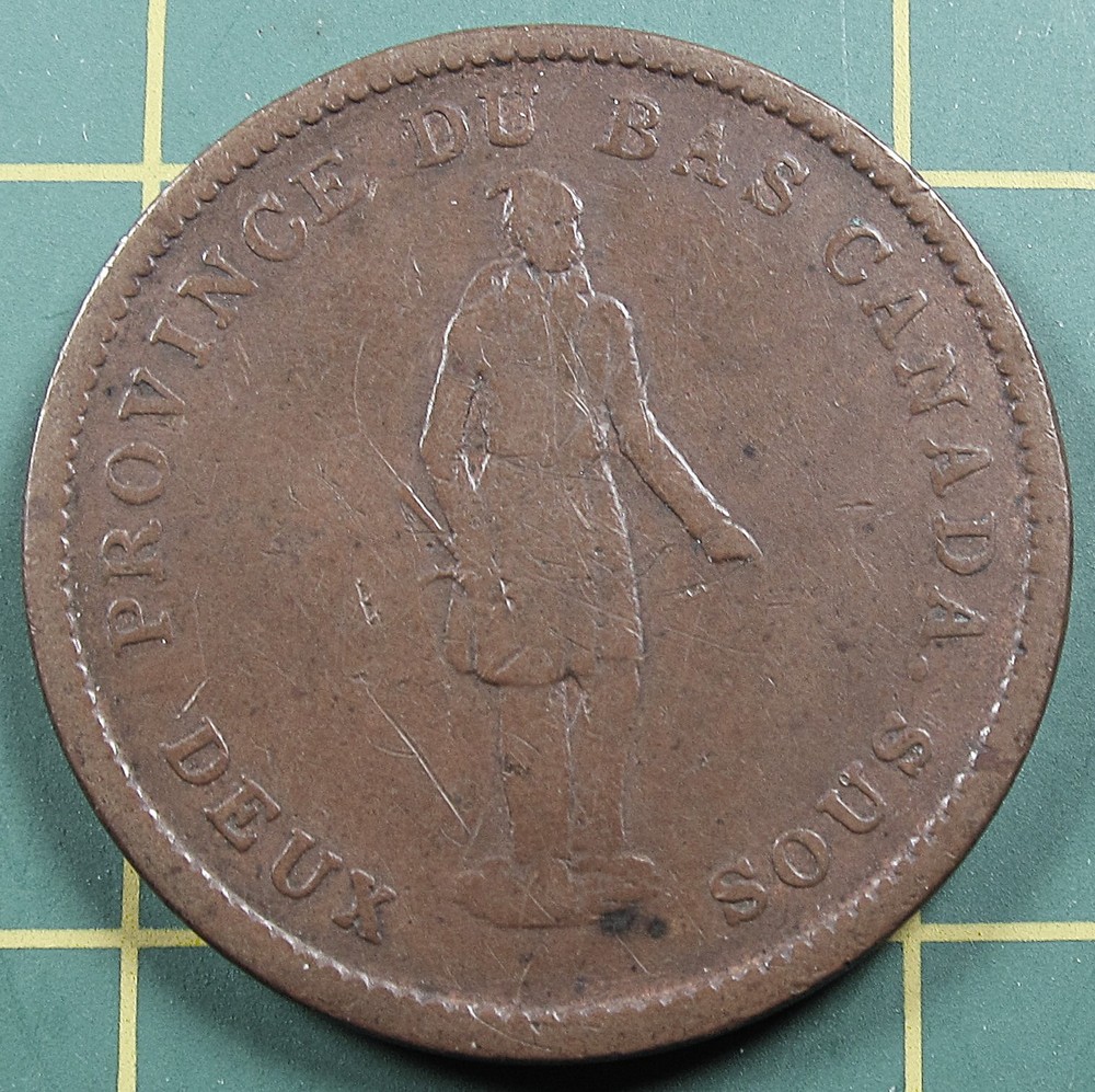 1837 Lower Canada one penny token, LC-9B4