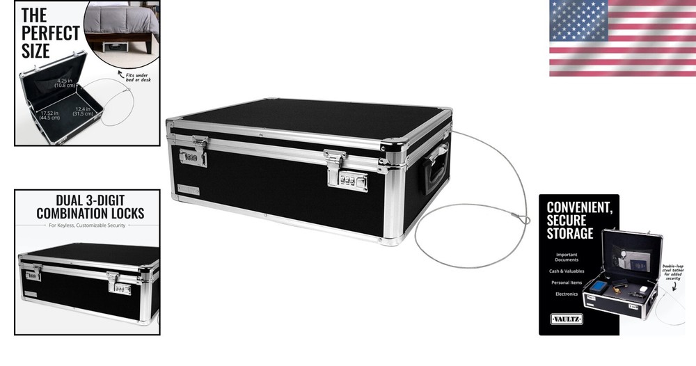 Durable Dorm Storage Trunk with Combination Lock - Secure 6.5 x 23 Inch Lock Box