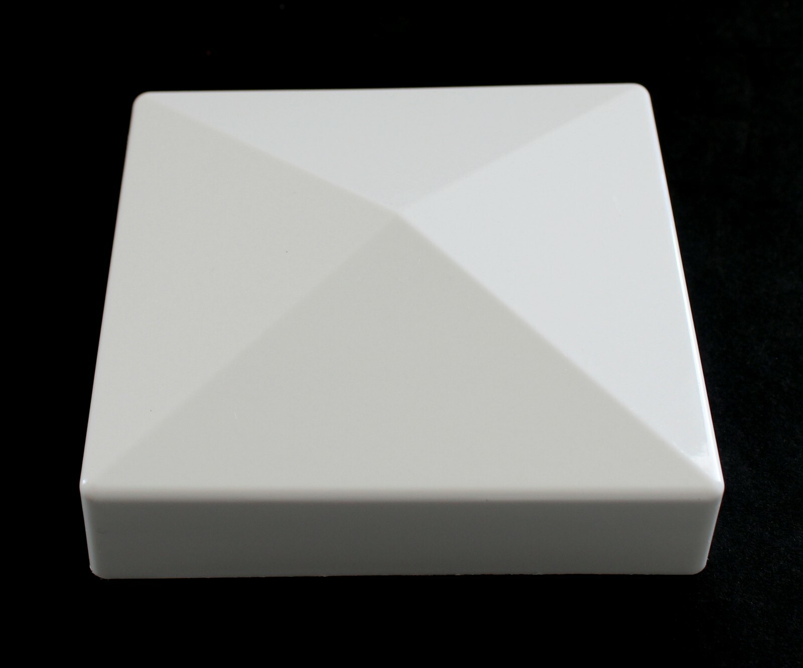 True 5x5 (127mm x 127mm) Plastic Pyramid Vinyl Fence Post Cap White 1,2,4,5,6 pk
