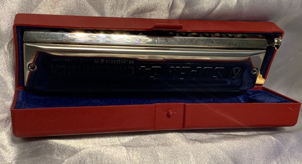 Hohner Super 64 Chromonica w/case Harmonica No. 7582 Made in Germany