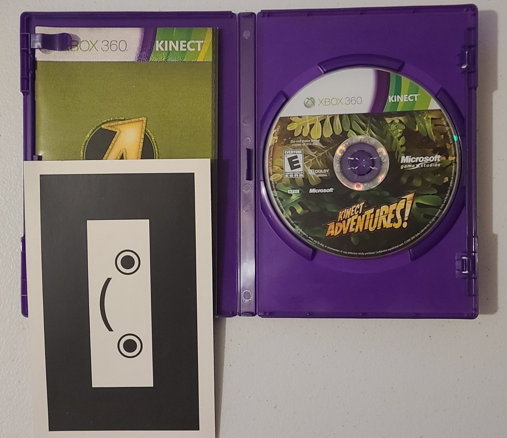 Microsoft Xbox 360 Black Kinect Sensor with Accessory, Cables and Game