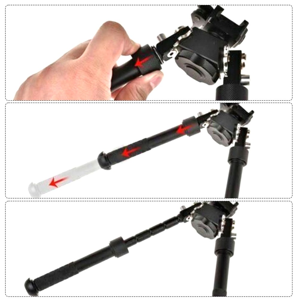 6.5- 9" Foldable Adjustable Bipod Combination for M-lok Picatinny System