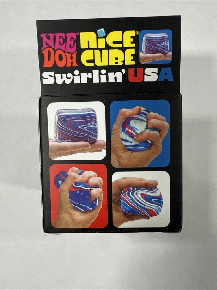 NEEDOH Nice Cube Swirlin' USA Super Solid Squish NEW Authentic