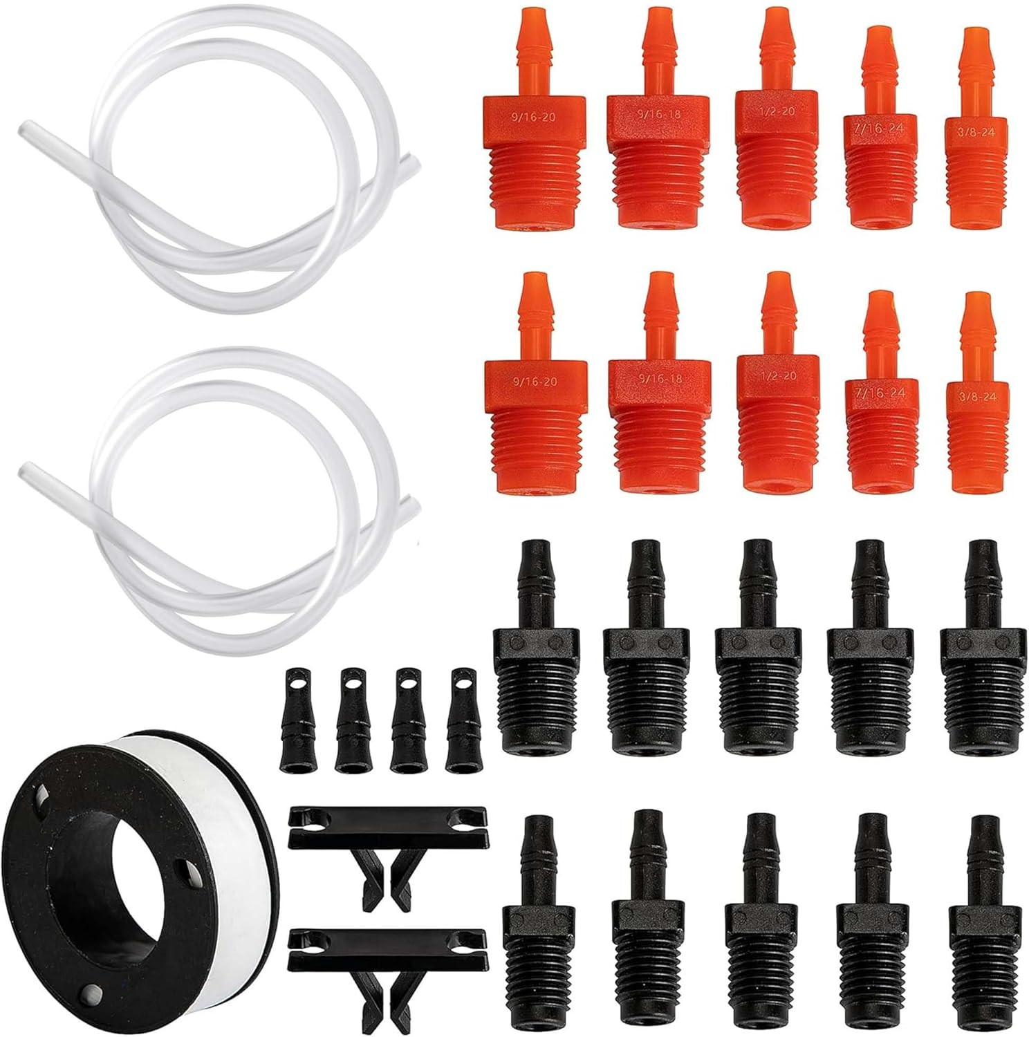 29 Pcs Master Cylinder Bleeder Kit-Brake Bleeder Kit with 22" Hose PTFE Tape Uni