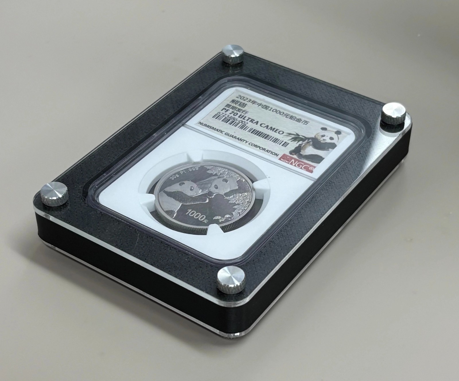 Single Grid Colored Desktop Display Frame Protective Case For NGC/PCGS Holder