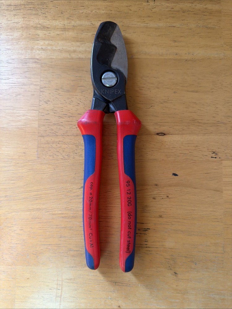 Knipex 9512200 Cable Shears With Twin Cutting Edge With Multi-Component Grips
