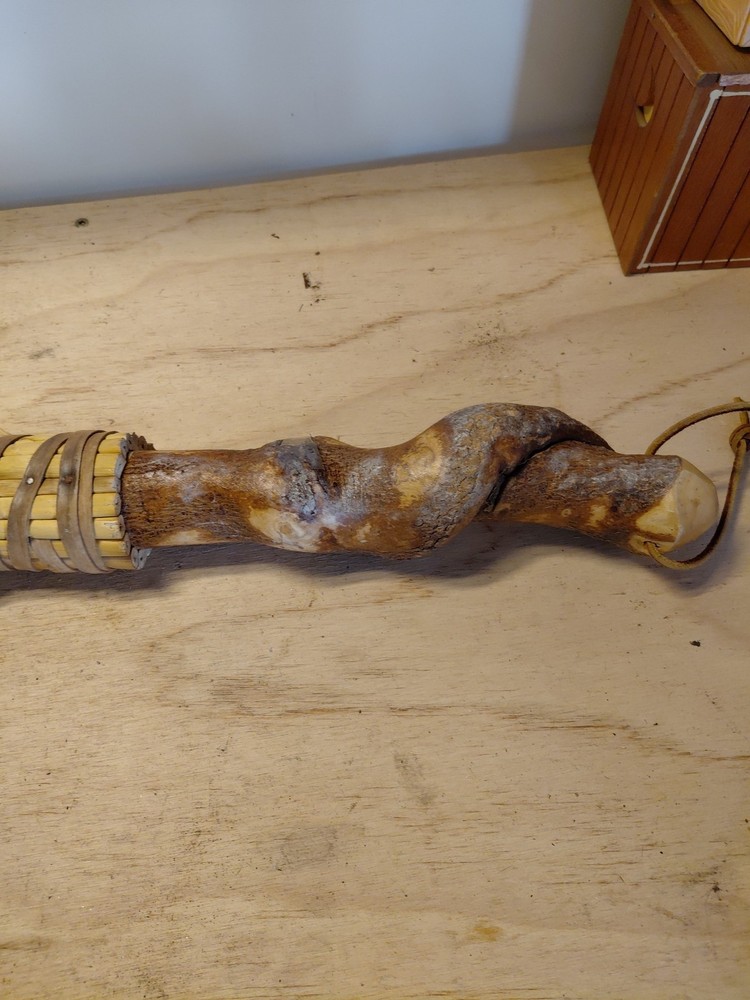 Primitive Handmade Straw Fireplace Hearth Broom - Rustic Twisted Handle,29 Inch