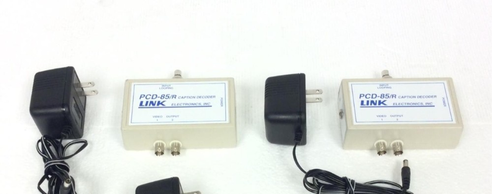 2x Link Electronics PCD-85/R Portable Closed Caption Decoder w/ Ac Adapter WORKS