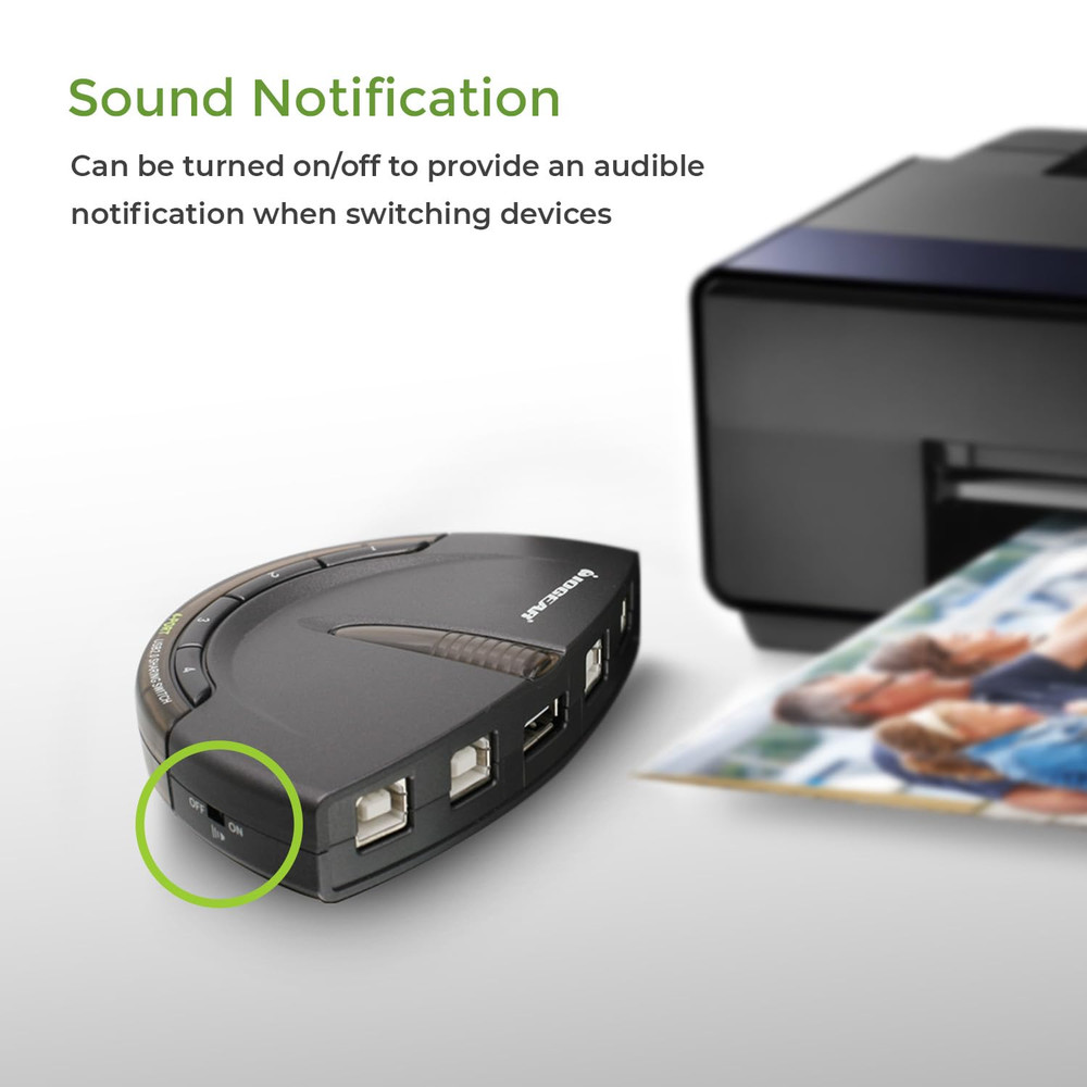 IOGEAR 4-Port USB 2.0 Automatic Printer Switch, GUB431