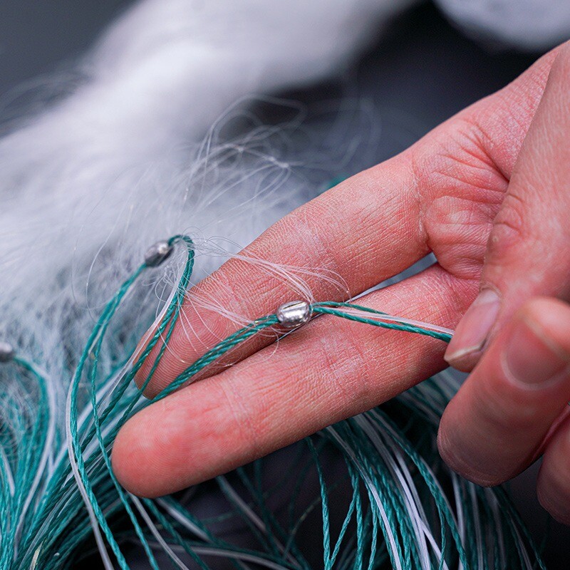 5‘X164' Finished Trammel Fishing Net, 3 Layers Gill Net, Seine Net for 30LB Fish