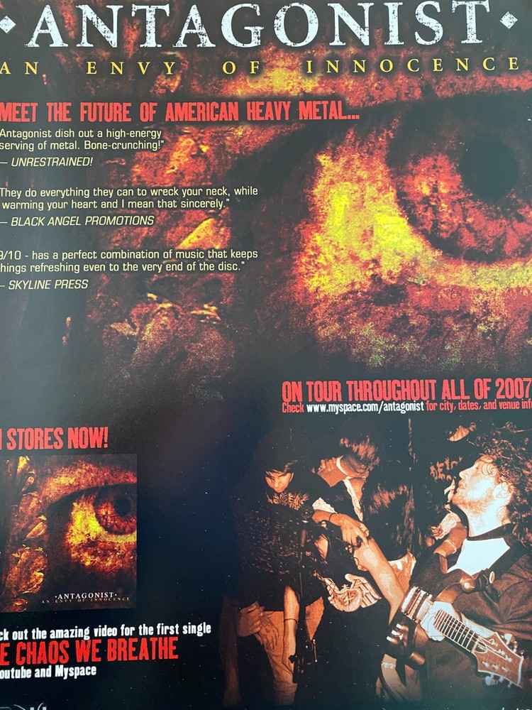 Antagonist, An Envy of Innocence, Full Page Vintage Promotional Ad