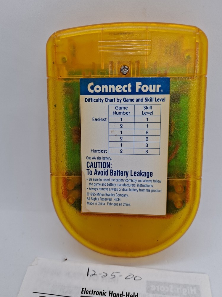 Connect Four Electronic Hand-held Game Works!
