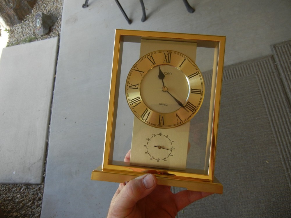 LINDEN Quartz Desk Clock - 8.25" tall