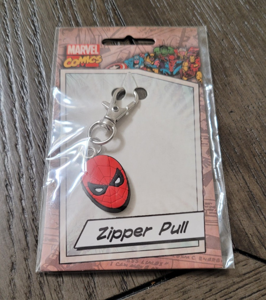 Marvel Comics Spiderman Superhero Comic Zipper-Pull Gift Rubber New