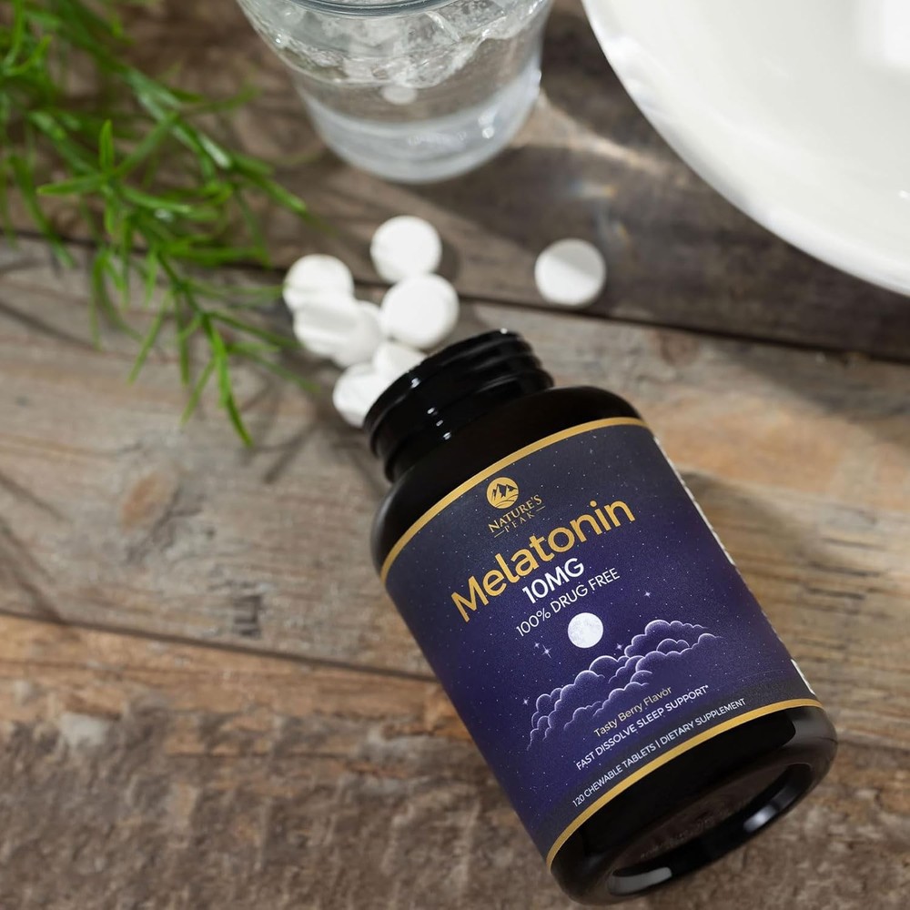 Melatonin 10Mg Fast Dissolve Supplements, Sleep Support Supplement for Adults -