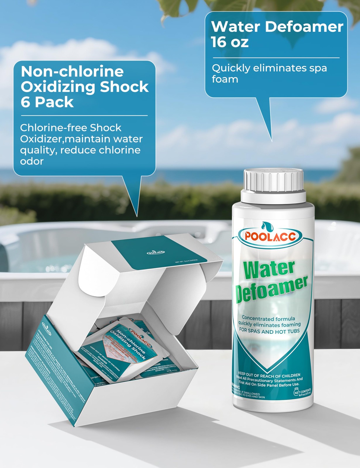 Hot Tub Starter Kit 50 Test Strips Dispenser Spa Maintenance Set Extra-Capacity