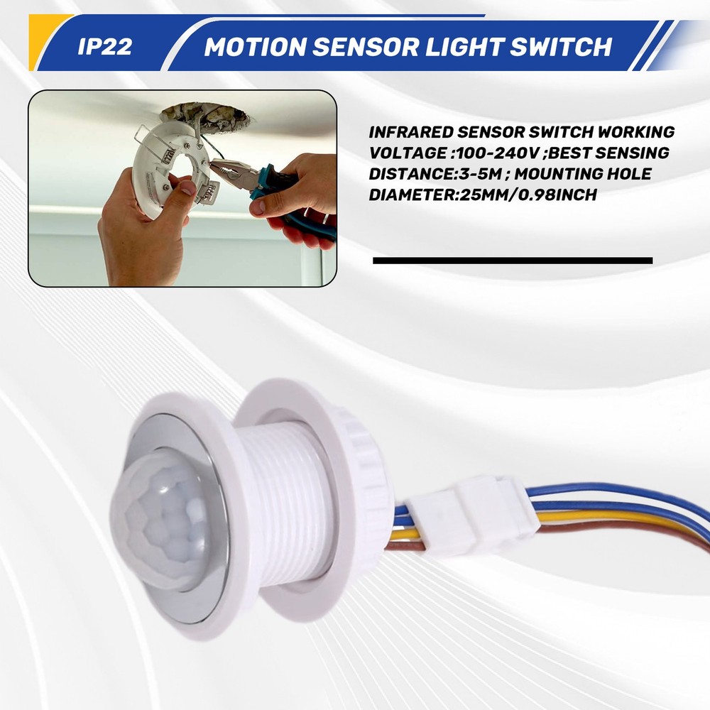Motion Sensor Light 110-220V PIR Sensor Detection Time Delay Adjustable2946