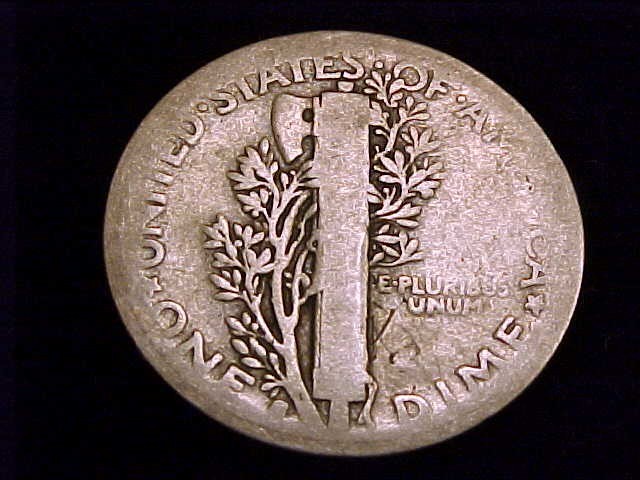 1916-S Mercury Dime, About Good grade