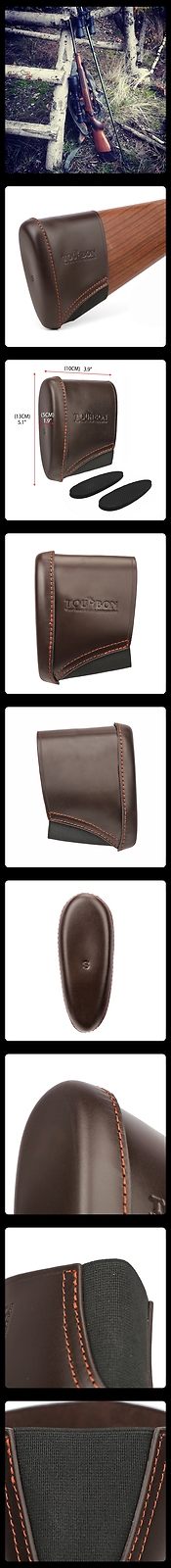 TOURBON Leather Henry Rifle Buttstock Recoil Pad Slip-on in Small-Special Offer