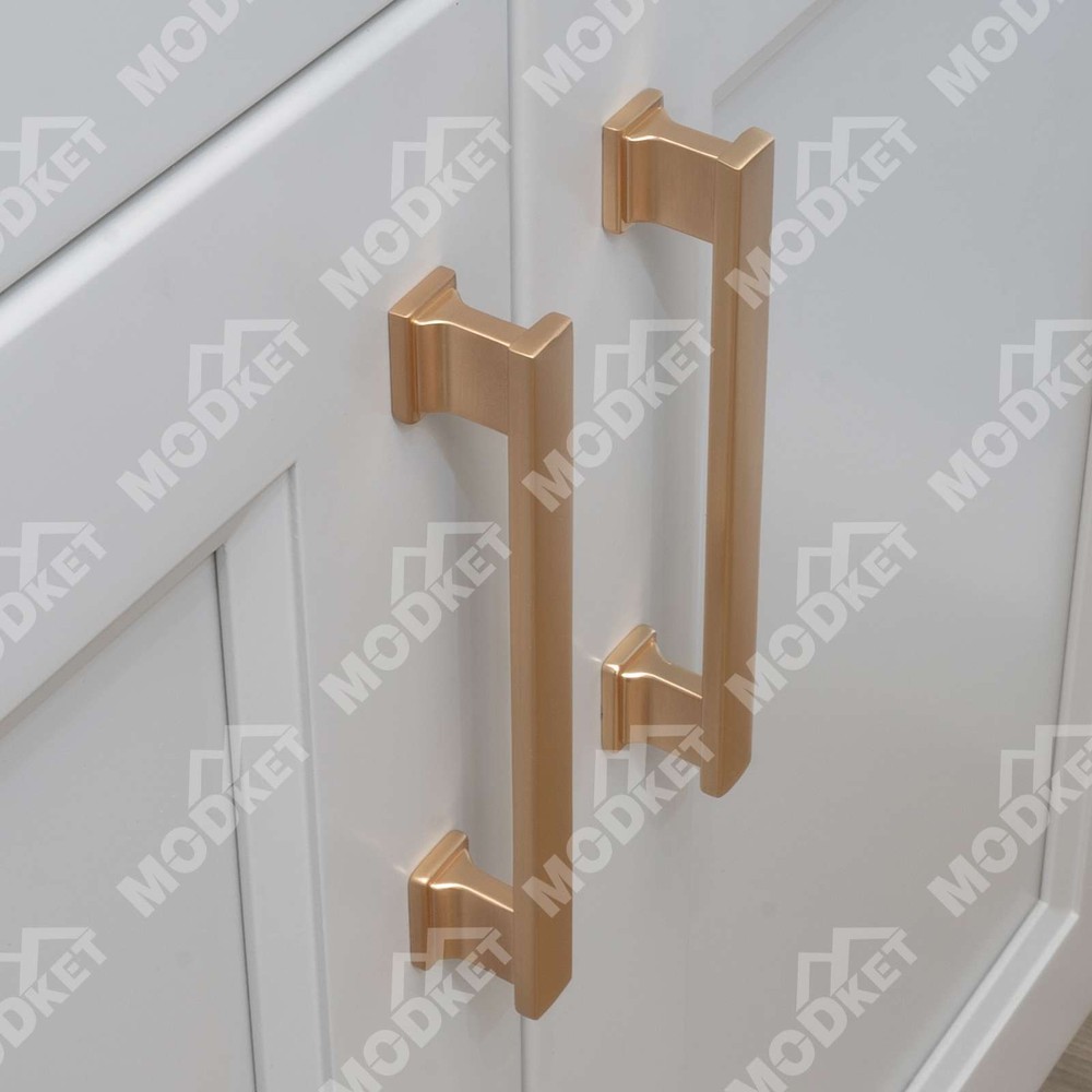 Solid Metal Brushed Champagne Gold Cabinet Pulls Knob Handle Kitchen Bathroom