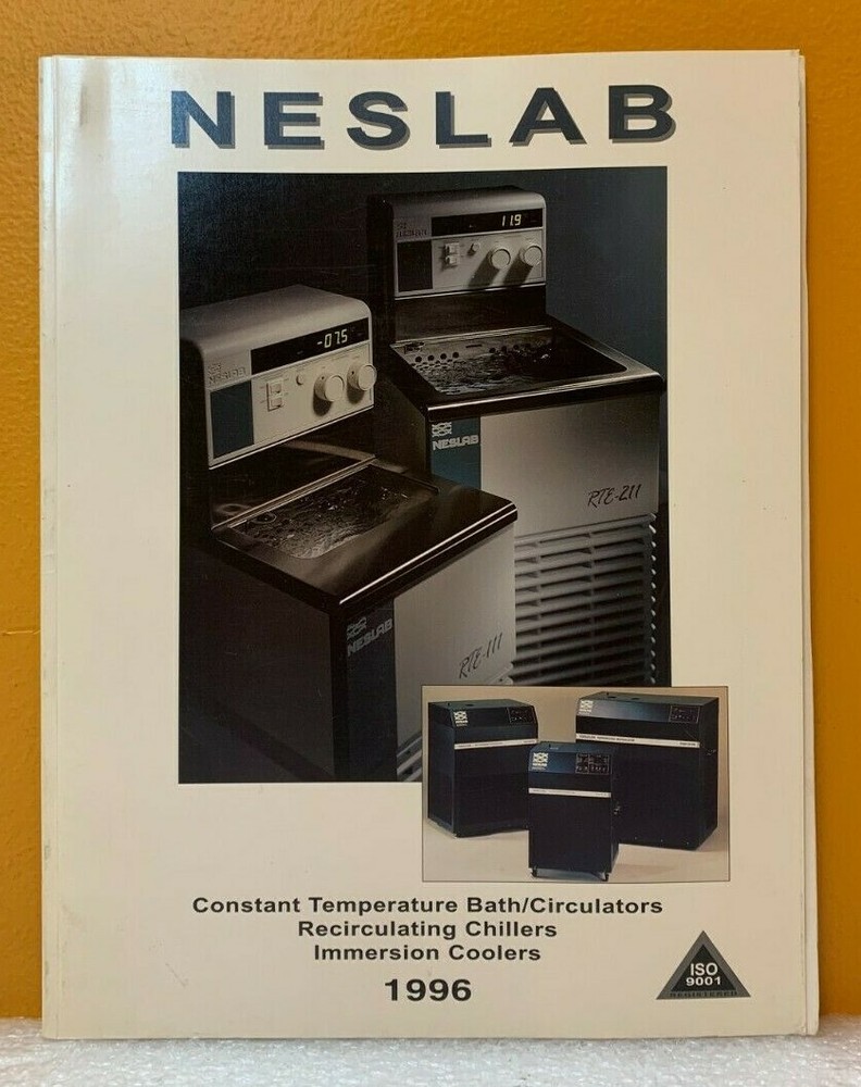 Neslab 1996 Constant Temperature Bath/Circulators Recirculating Chiller Catalog.