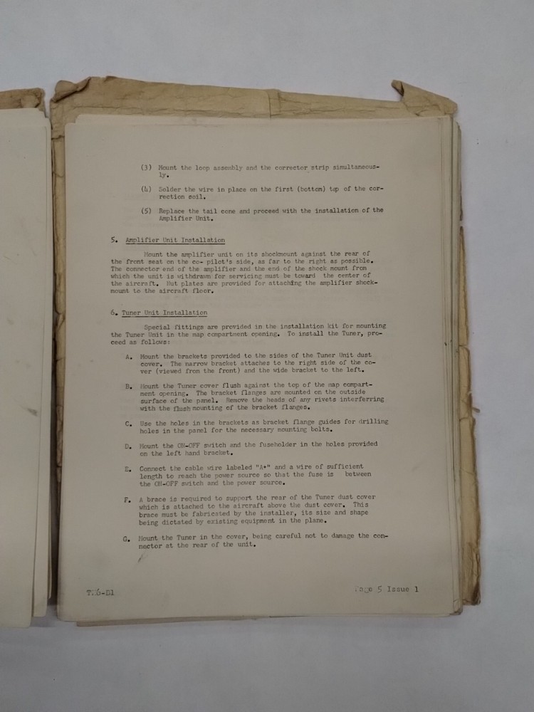Lear Orienter Models ADF-12D3 & ADF-12D4 Installation Instructions- Original