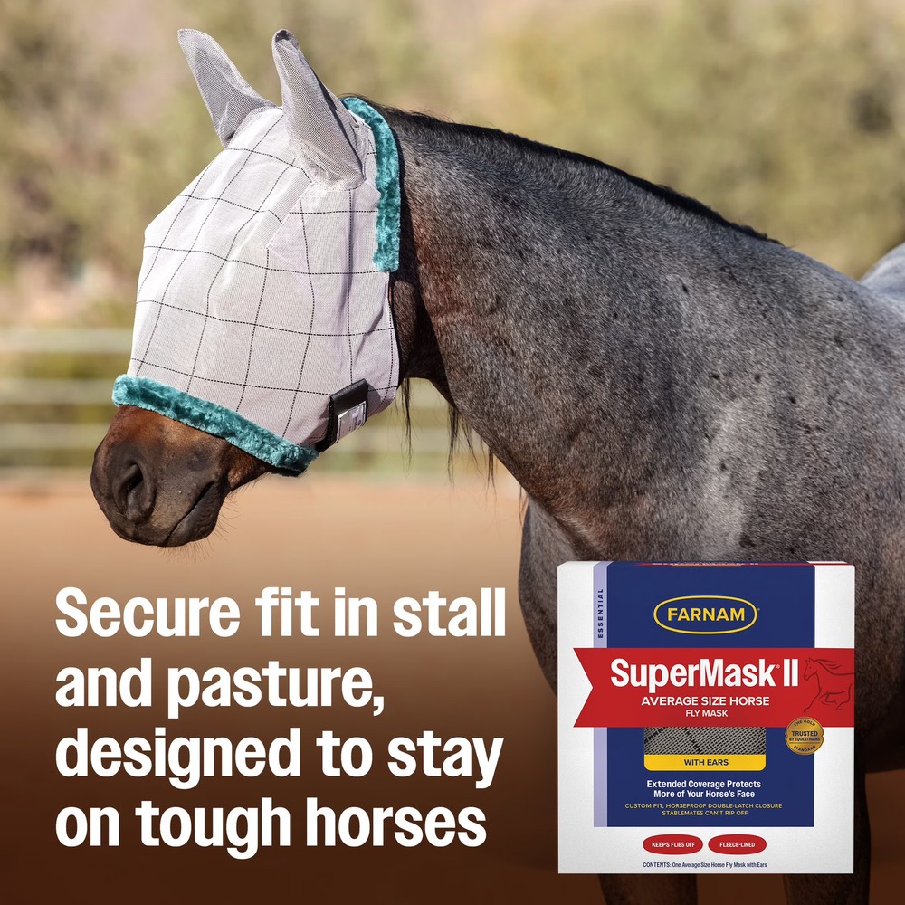Horse Fly Mask with Ears Average Size