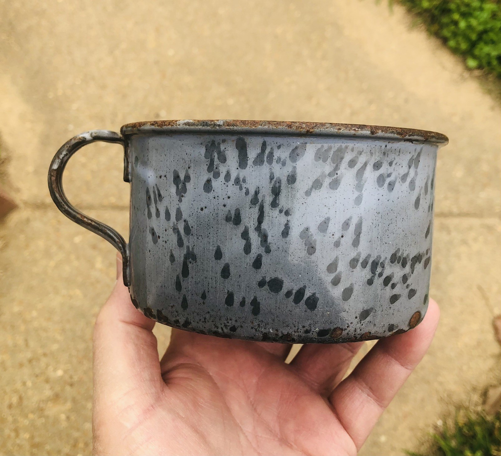 Spanish American War U.S. Army Gray Enameled *U.S. SOUP CUP* Calvary, Military