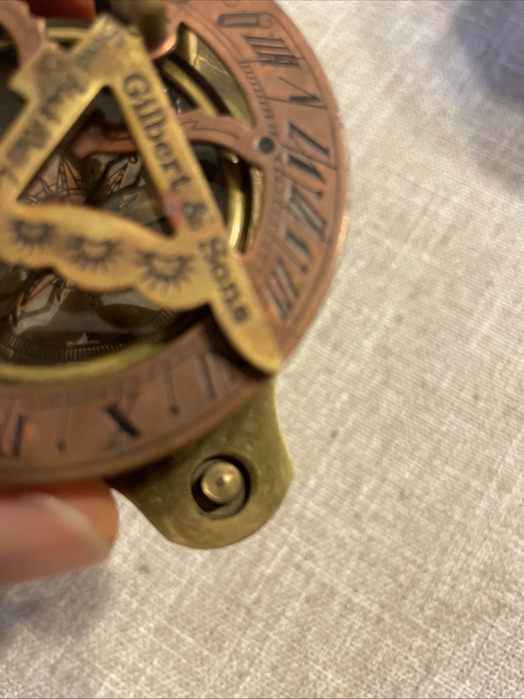 Gilbert & Sons 1895 Sun Dial Compass not tested (Probably Repro)