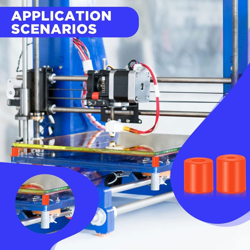 12 Pcs 3D Printer Heatbed Parts Silicone Leveling Solid Bed Mount Heat...