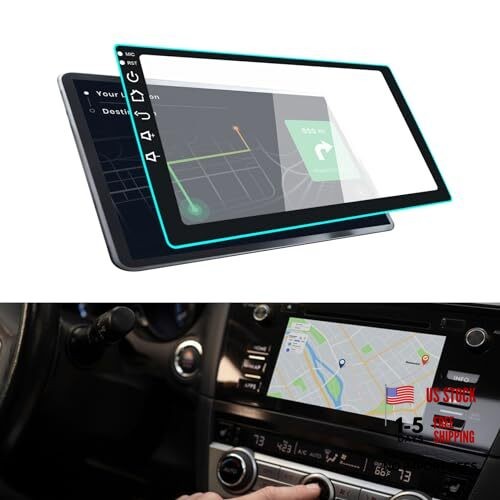 Car Navigation Screen Protector, Car Screen Tempered 9inches black edge HD