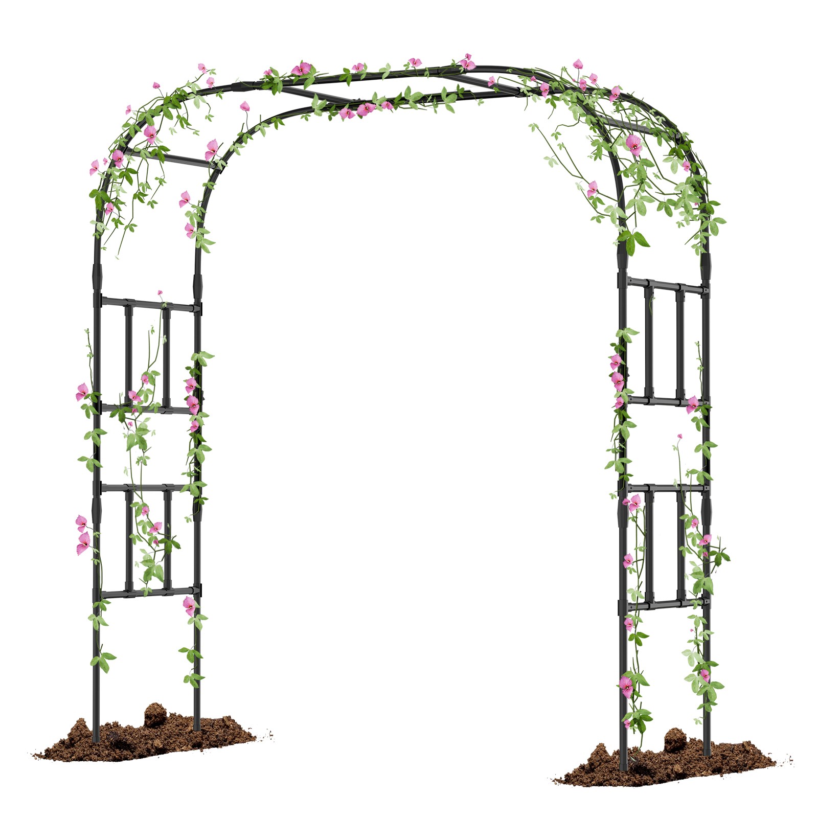 Docred Climbing Plant Trellis - Metal Garden Arch & Arbor Structure for Outdoor.
