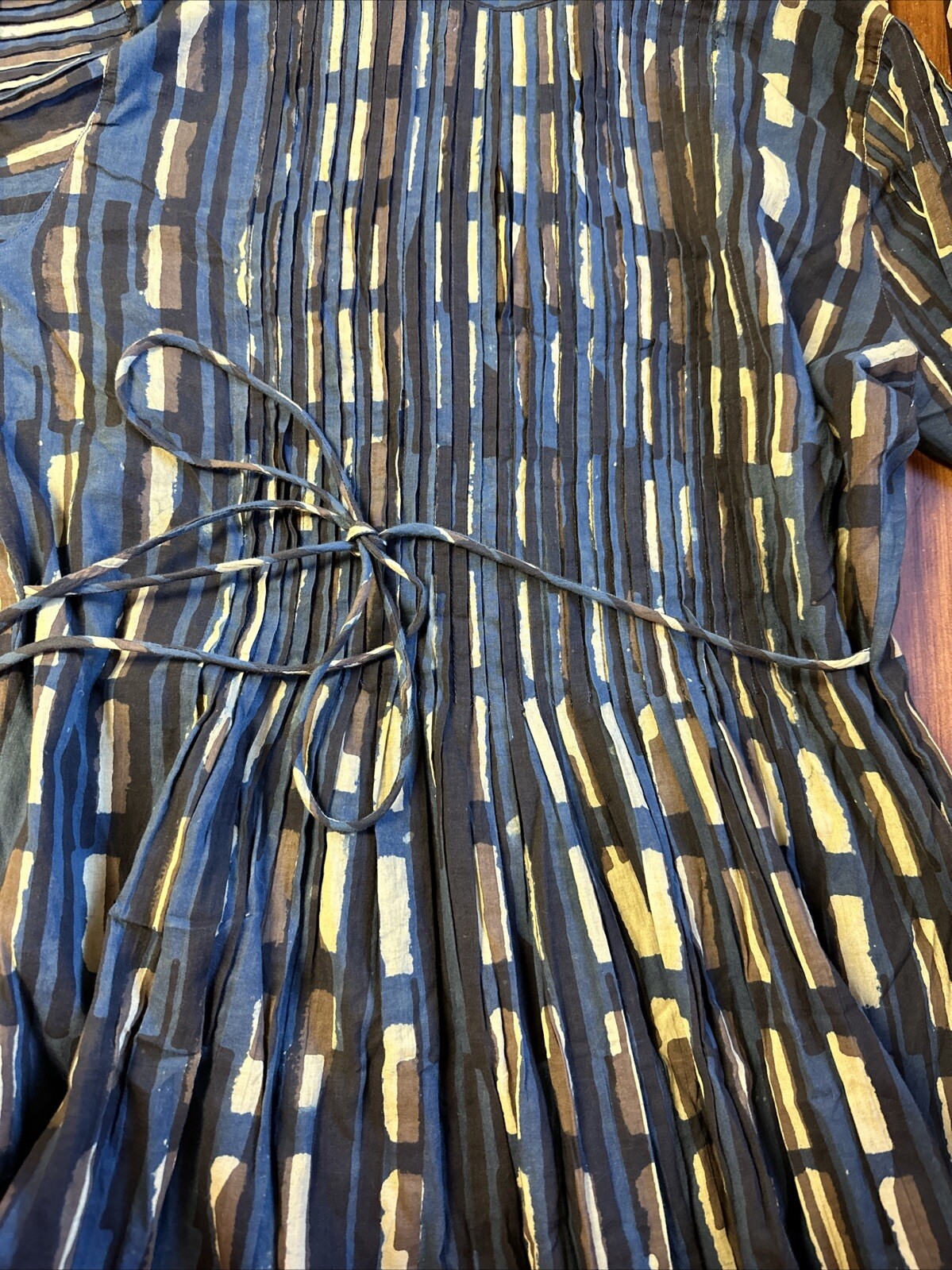 Aman Lamu Kenya Dress S/M Africa Timeless Peasant Boho Unique Flowy Tribal