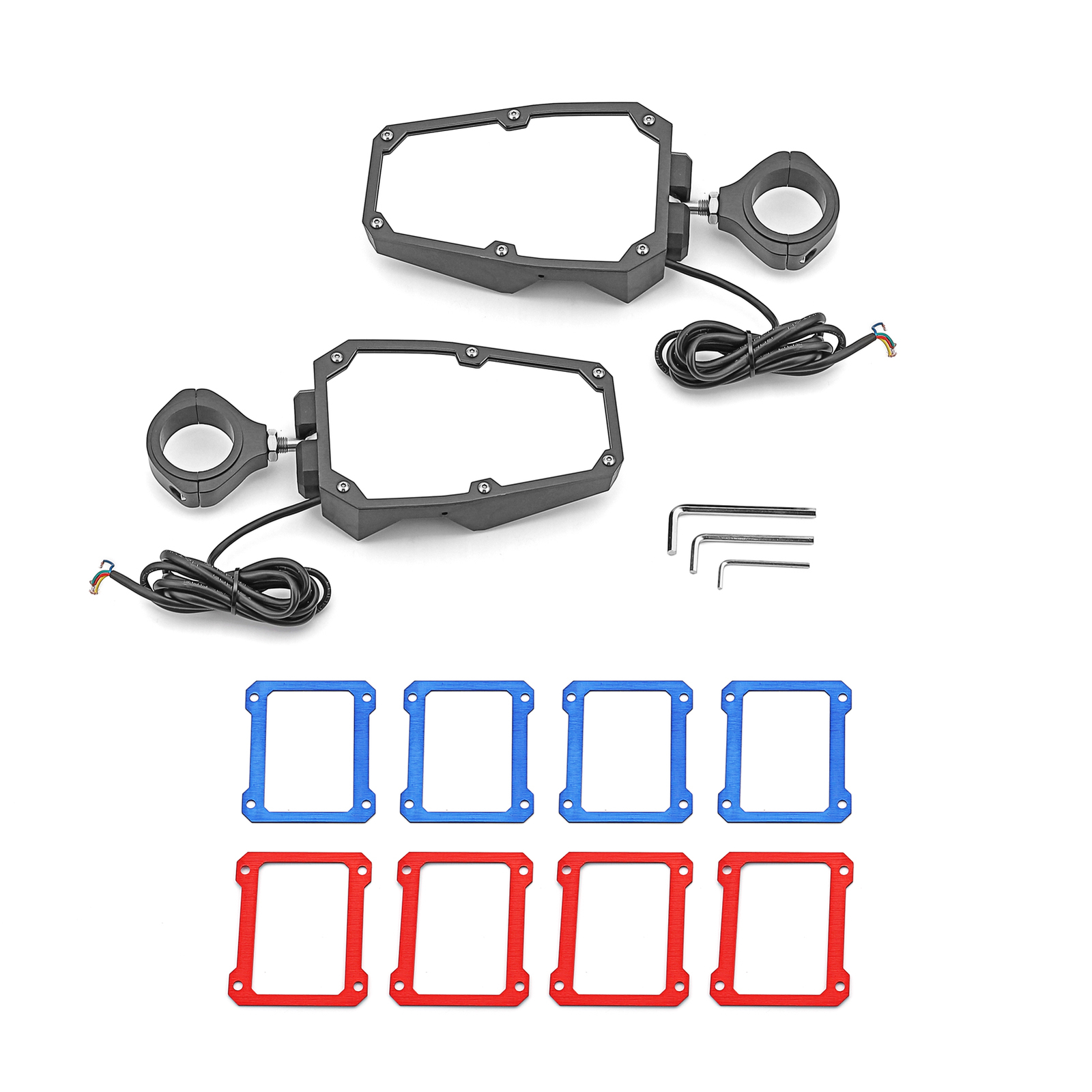 UTV Rear View Side Mirrors W/ LED Spot Lights For Honda Talon 1000R 1000X 2024