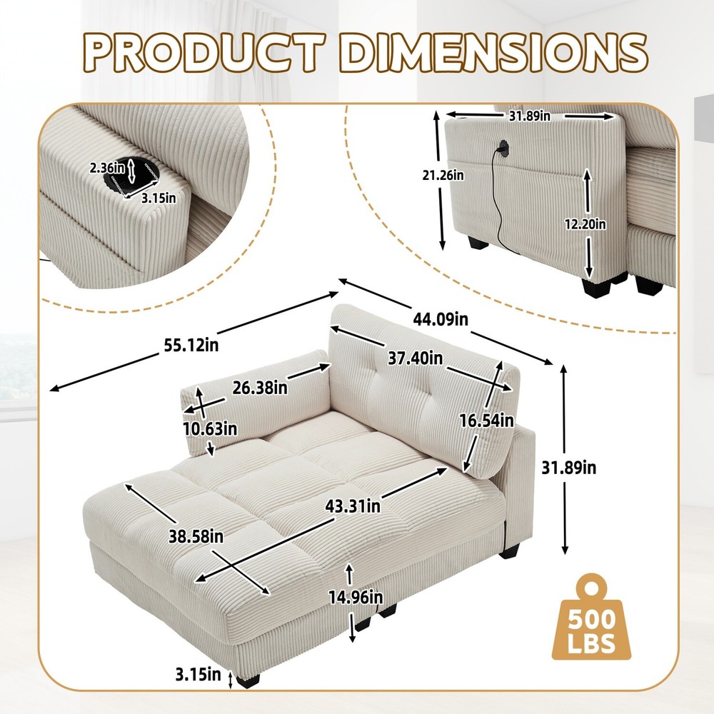 Convertible Sleeper Sofa Bed Single Sofa Bed Folding Sofa Bed Lounge Chairs