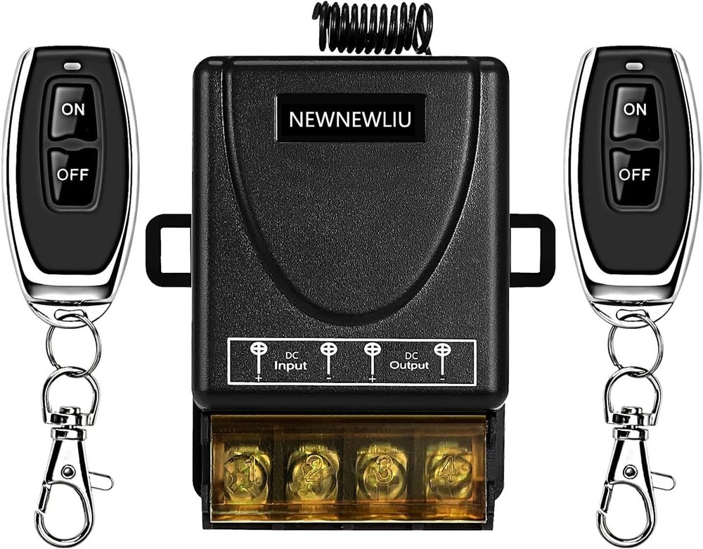 12 Volt Remote Switch 12V-72V remote switch, Black