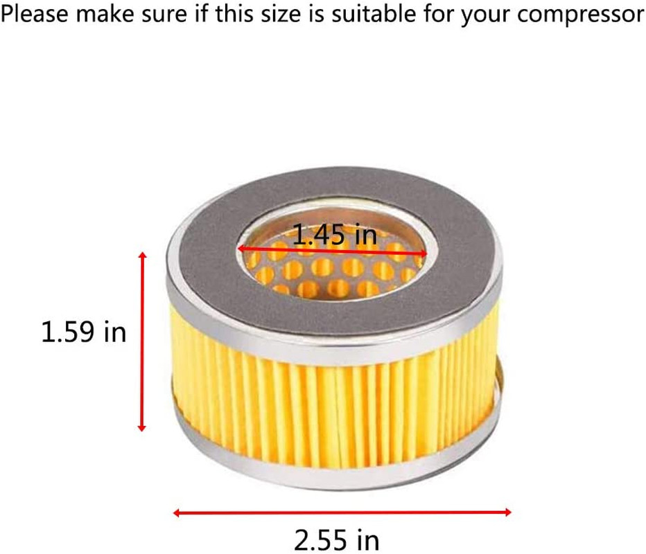Air Compressor Intake Paper Filter Elements, 4 PCS Compressor Air Filter Elemen