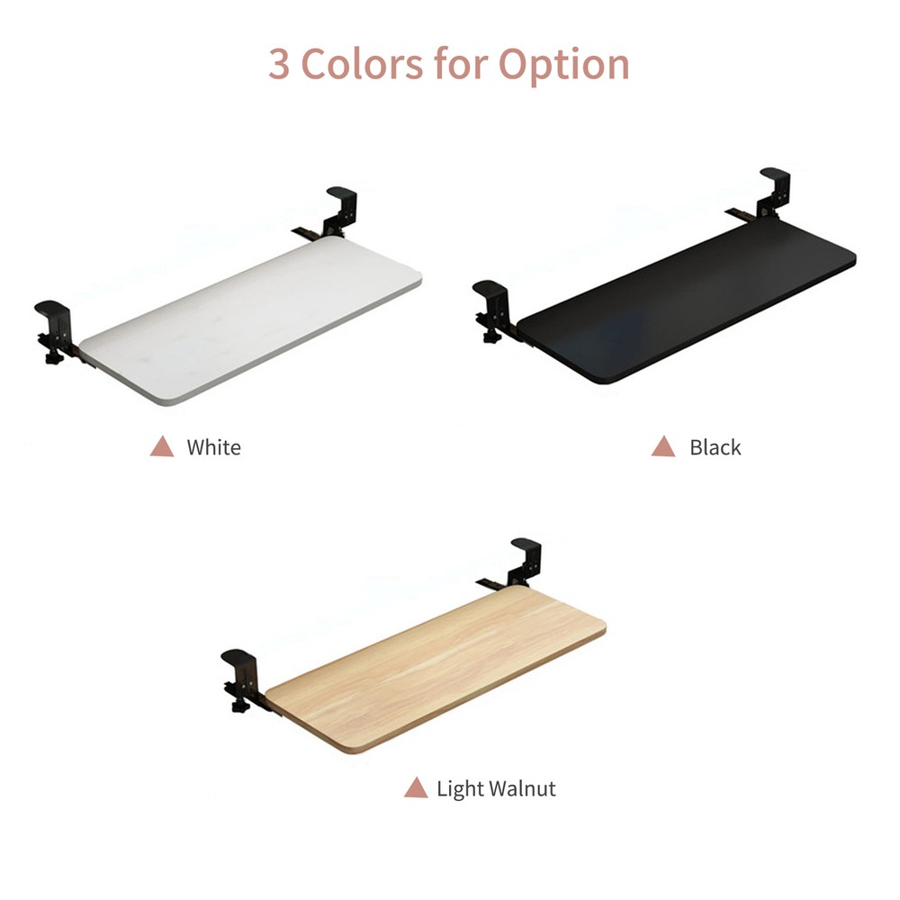 Clamp On Keyboard Tray Under Desk Pull Out Platform Height Adjustable L7C7