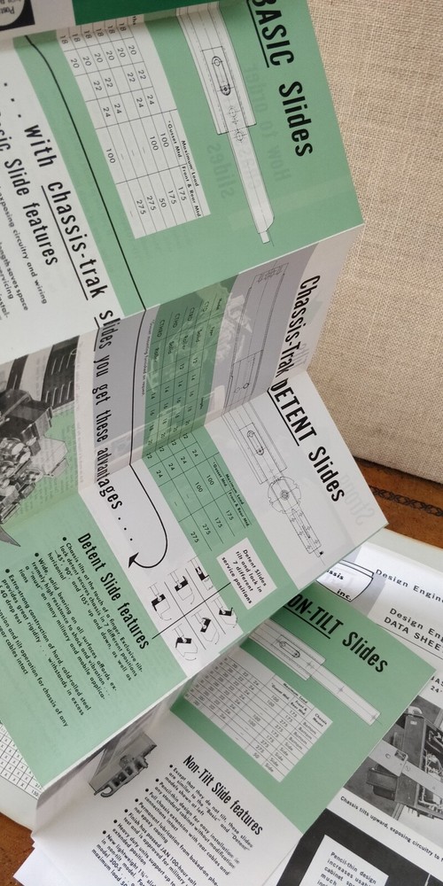 1950s ~ Chasis Trak ~ Fact-File ~ For Cabinet or Rack Mounted Electronic