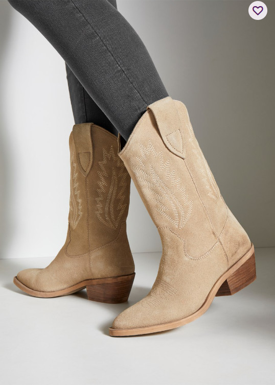 Suede Cowboy Boots