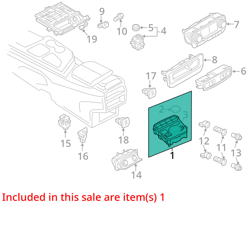 CONTROLLER CONSOLE MOUNTED OEM 17-19 Q7 AUDI 1YR WRNTY